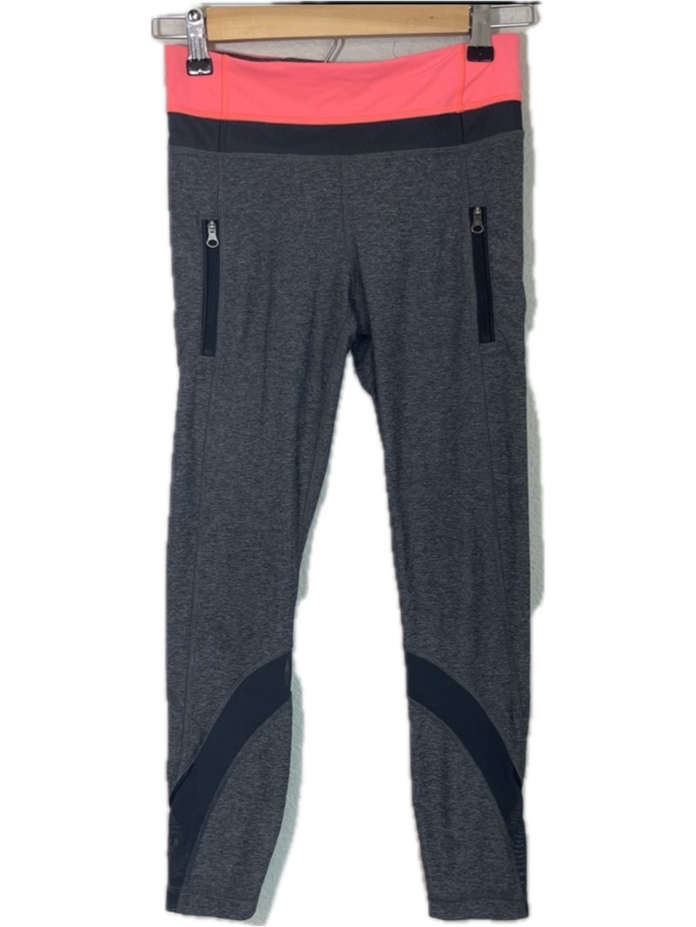 Lululemon Inspire Tight II Gray Orange Leggings Size 4 108